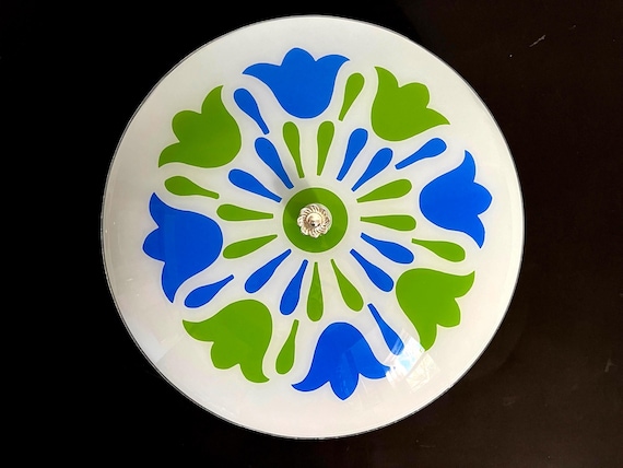 Graphic Floral Ceiling Light, C1960