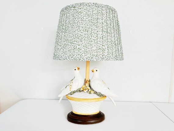 Midcentury Italian Birds Lamp & Shade