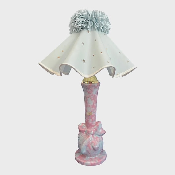 1950s Ceramic Bow Lamp & Shade by Royal Haeger