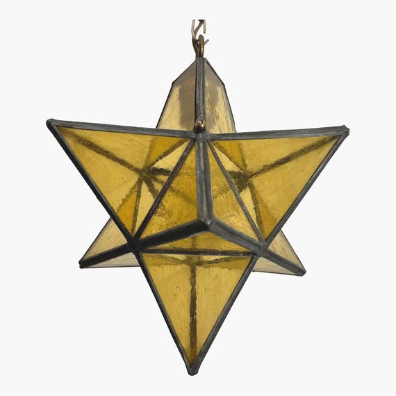 1960s Gold Glass Star Light