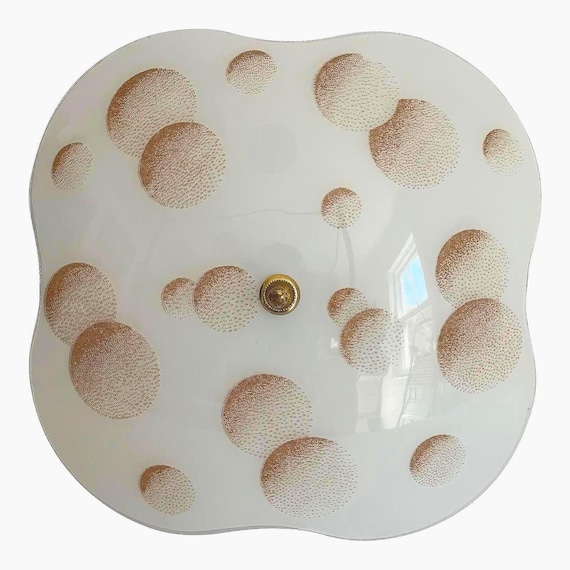 1960s Modern Clover Moons Flush Light
