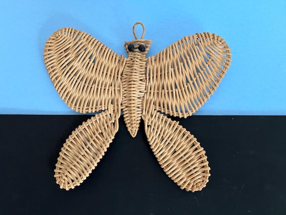 1970s Wicker Butterfly