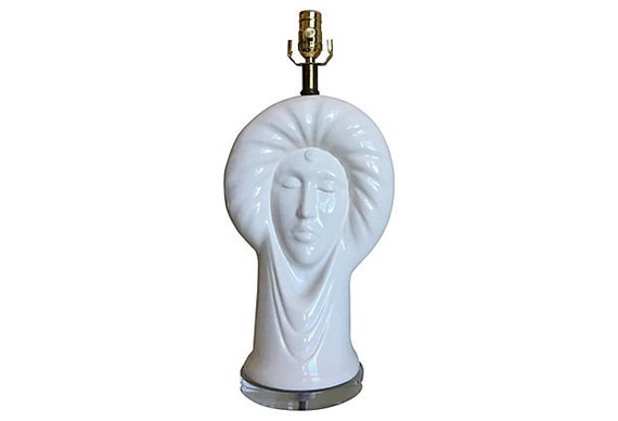 Italian Porcelain Heads Lamp