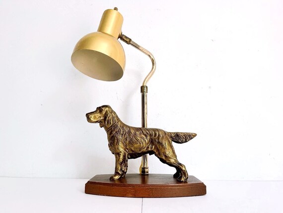 1960s Retriever Dog Desk Lamp