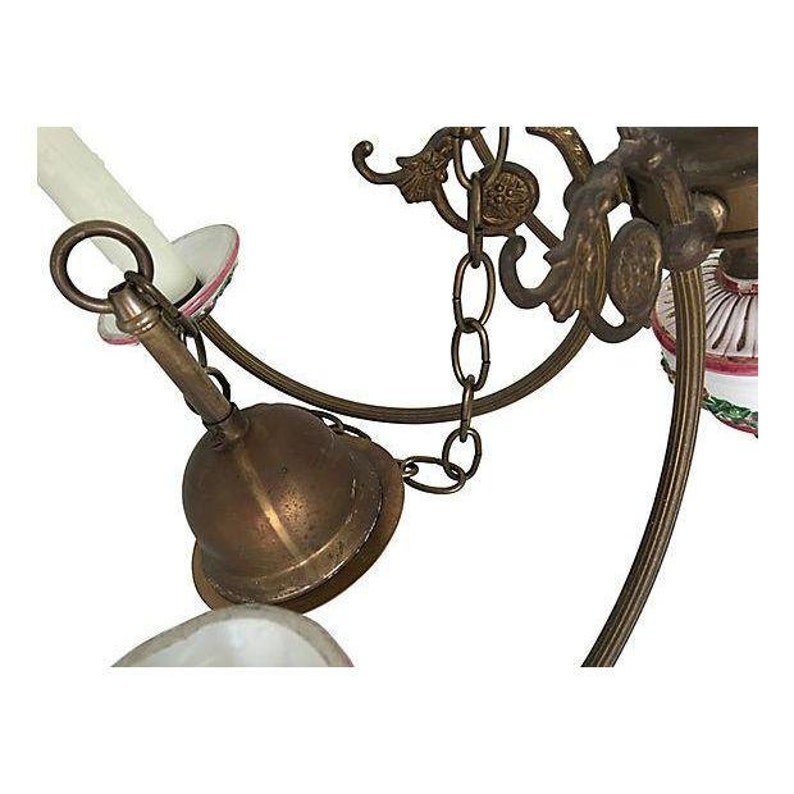 1940s French Porcelain Chandelier