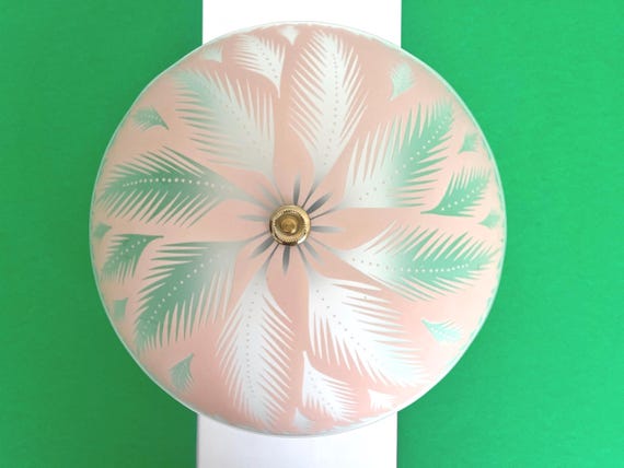 Pink Palms Ceiling Light, C1960