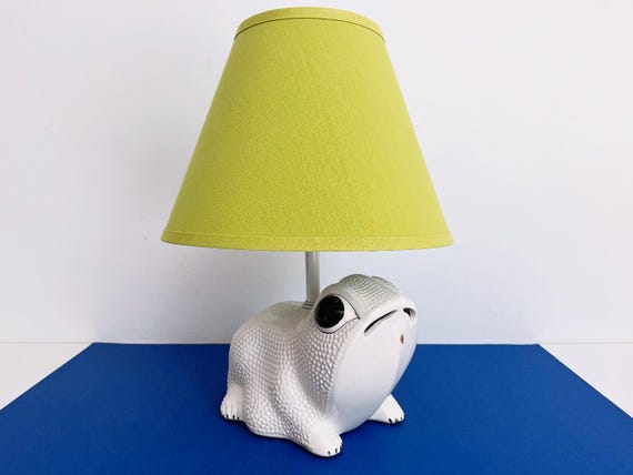 Italian Frog Lamp & Shade, C1960