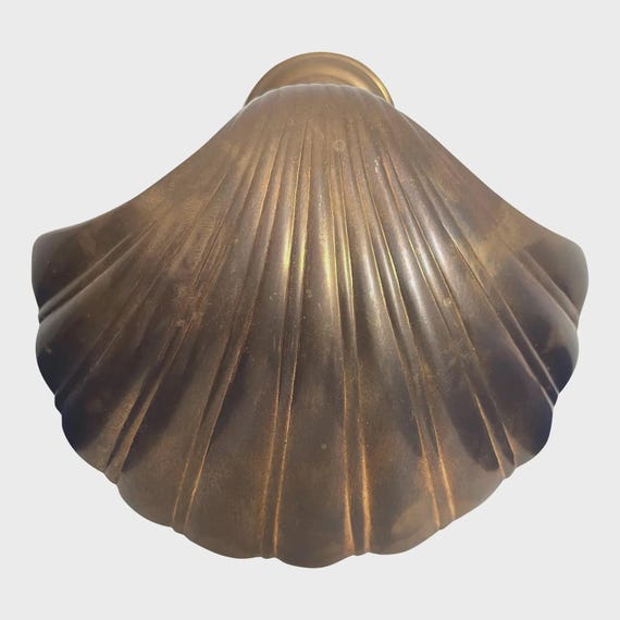 1970s Brass Clam Shell Door Knocker