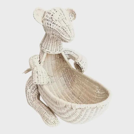 Wicker Kangaroo Basket/Planter, C1970