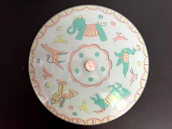 1950s Circus Animals Ceiling Light