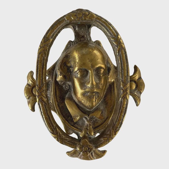 English Shakespeare Door Knocker, C1960