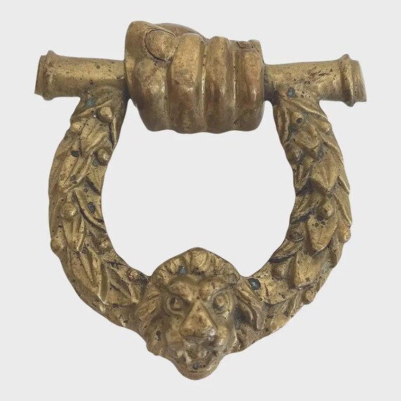 Brass Hand & Lion Door Knocker, C1950