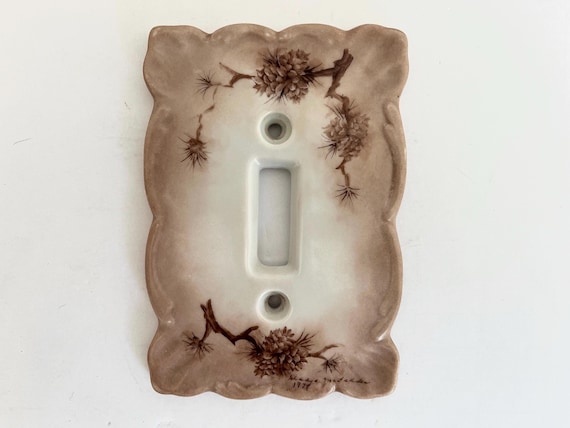1970s Porcelain Switch Plate Cover