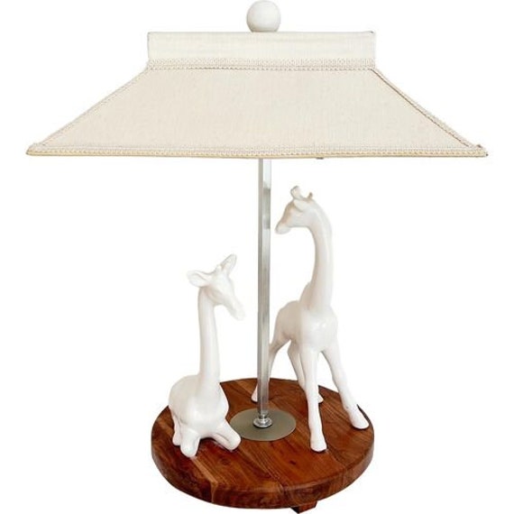 Midcentury Italian Giraffes Lamp & Shade