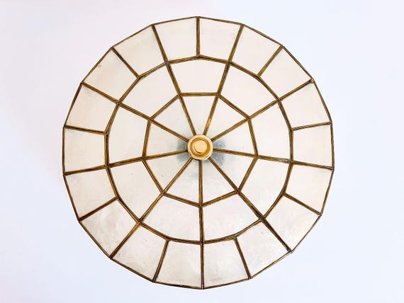 Capiz Shell Ceiling Light, C1970
