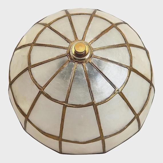 1960s Capiz Shell Flush Light