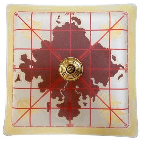 Coastal Map Ceiling Light by Moe, C1950