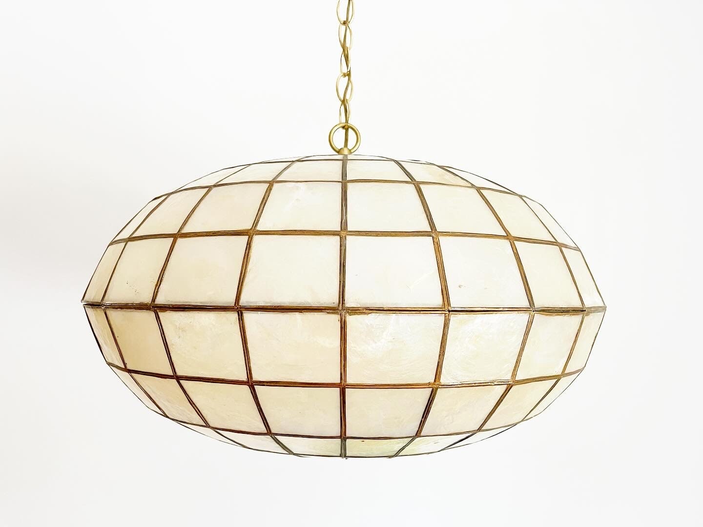 Capiz shell on sale globe chandelier