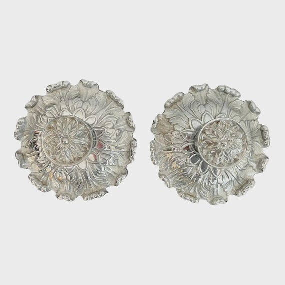 Spanish Botanical Door Handles, Pair