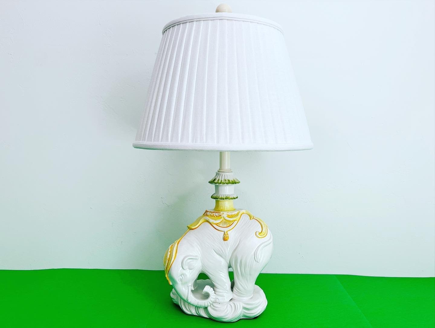 White on sale elephant lamp