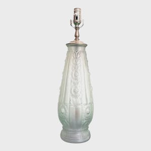 Antique French Glass Lamp, C1940