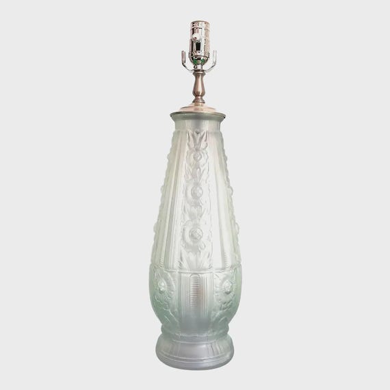 Antique French Glass Lamp, C1940
