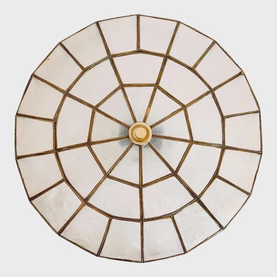 Capiz Shell Ceiling Light, C1960