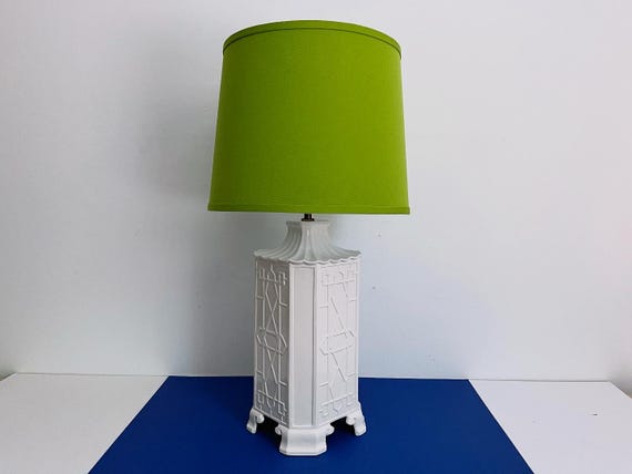 Mid Century Pagoda Lamp & Shade by Chapman