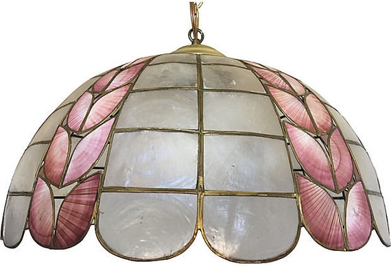 Scalloped Capiz Pendant Light Etsy
