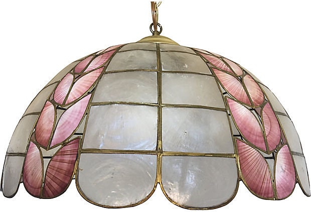 Scalloped Capiz Pendant Light