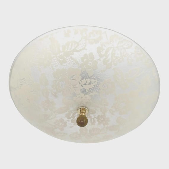 1950s Floral Damask Flush Light