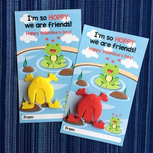 Frog Valentine - Instant Download - Valentine&#39;s Day Digital Printable -  Digital Valentines - Kids Valentines - Valentines for Kids - Frogs