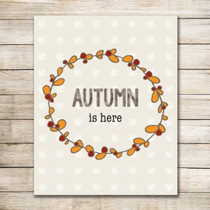 Autumn Printable Instant Download Fall Print Autumn Art Halloween Art ...
