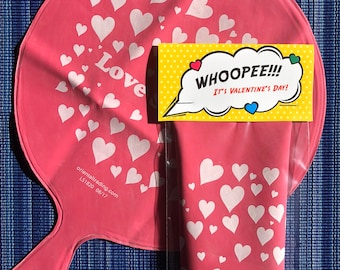 Whoopee Cushion Bag Topper - Instant Download -  Valentine Bag Topper - Kids Valentine - Whoopee Cushion Valentine - Kids Valentines