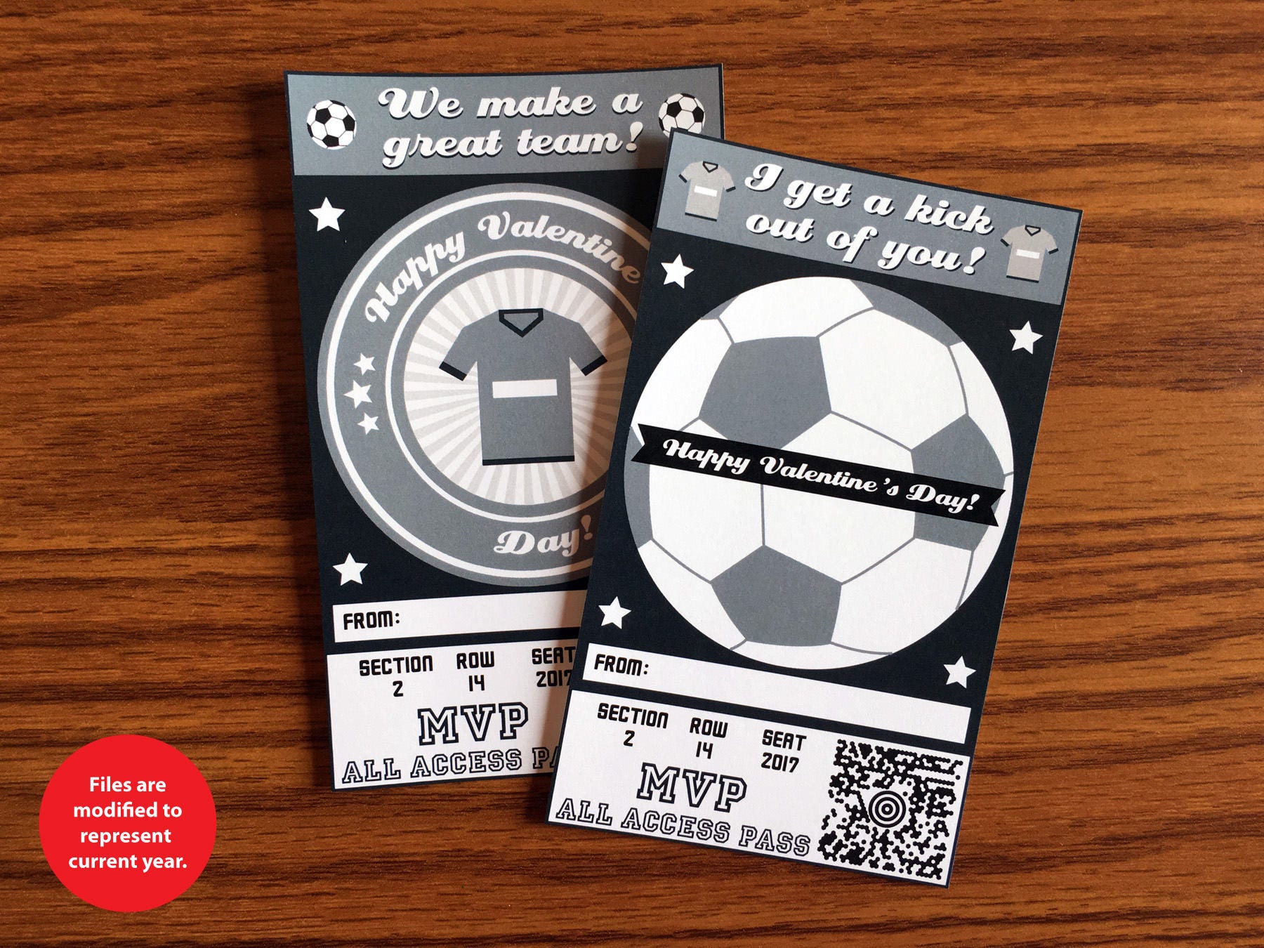 Soccer Valentines Instant Download Valentine's Day | Etsy