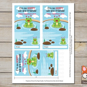Frog Valentine - Instant Download - Valentine's Day Digital Printable ...