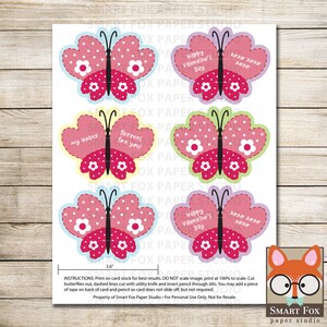 Butterfly Valentine - Instant Download - Valentine's Day Digital ...