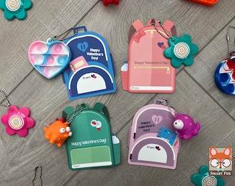 Backpack Valentine - Instant Download - Valentine's Day Digital Printable -  Digital Valentines - Kids Valentines - Backpack - DIY Valentine