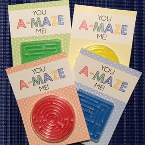Maze Valentines - Instant Download - Valentine&#39;s Day Digital Printable -  Digital Valentines - Kids Valentines - A-Mazing Valentine Cards