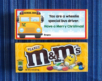 Bus Driver Christmas Card - Instant Download - Digital Printable -  Bus Driver Thank You - Bus Driver Gift - Bus Driver Printable - Bus Gift