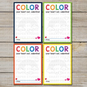 Color Your Heart Out - Instant Download - Valentine's Day Digital ...