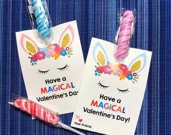 Unicorn Valentine - Instant Download - Valentine's Day Digital Printable -  Digital Valentines - Kids Valentines - Unicorn Valentine Cards
