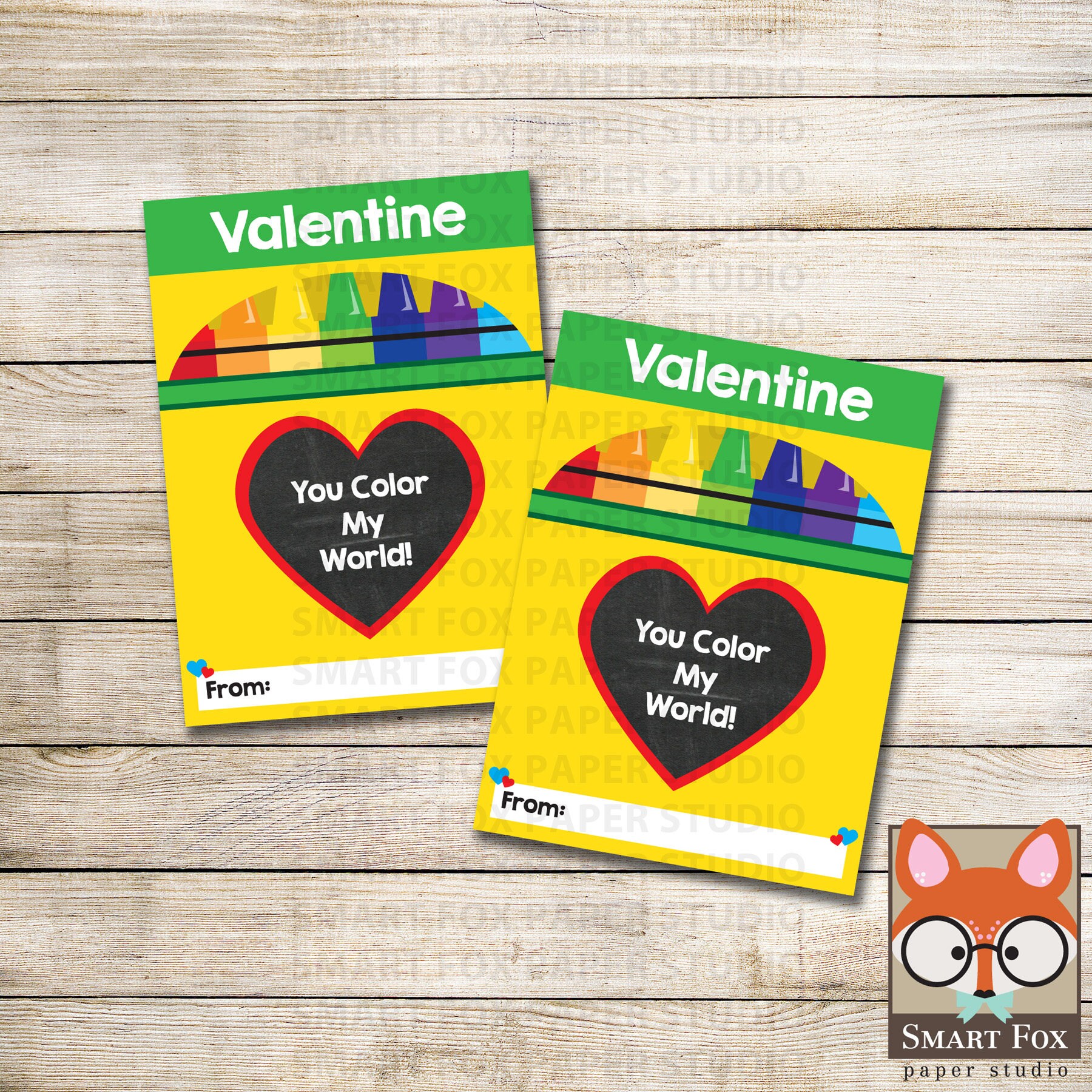 You Color My World Valentines - Instant Download - Valentine's Day ...