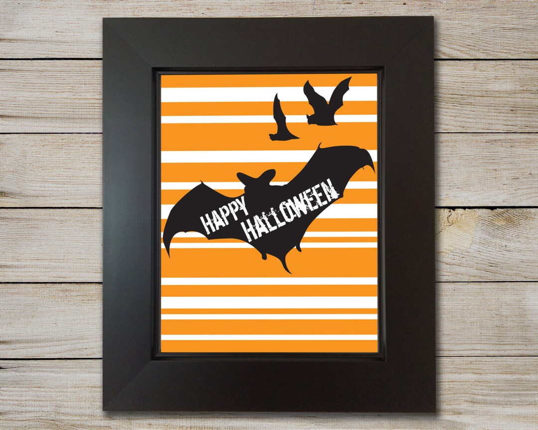 Halloween Printable Instant Download Halloween Print Halloween Art Bats ...