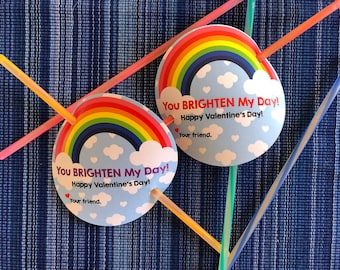 You Brighten My Day Valentine - Instant Download - Valentine's Day Digital Printable -  Kids Valentines - Valentines for Kids - Glow Sticks
