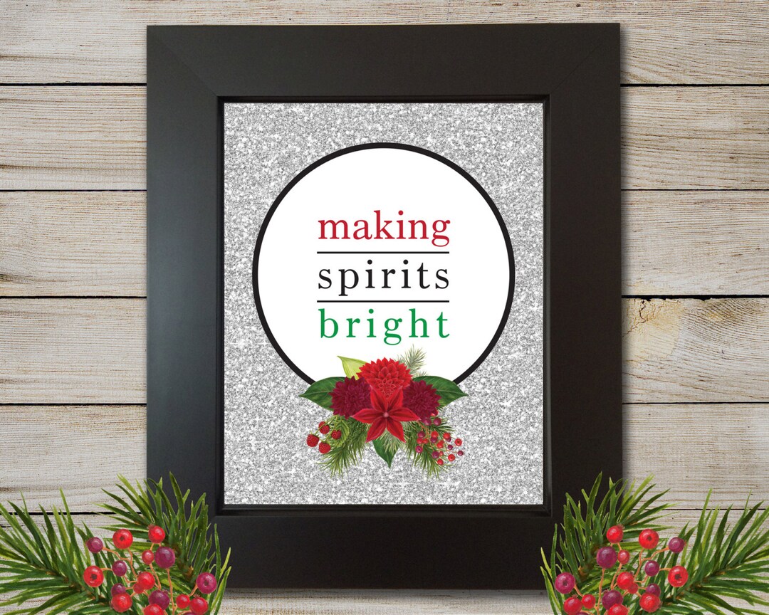 Glitter Christmas Printable - Instant Download - Christmas Print ...