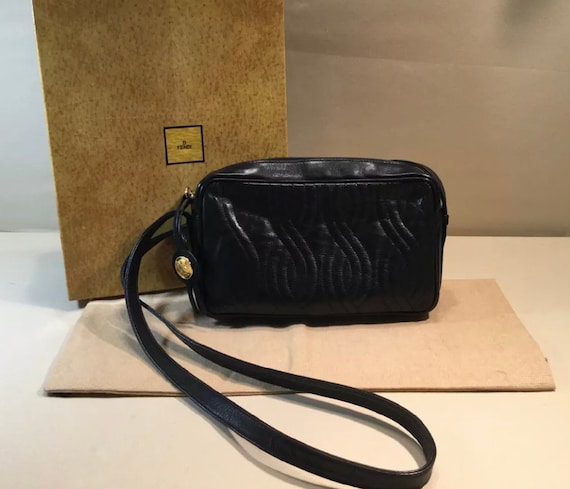 Vintage Black Fendi Shoulder Bag - Etsy