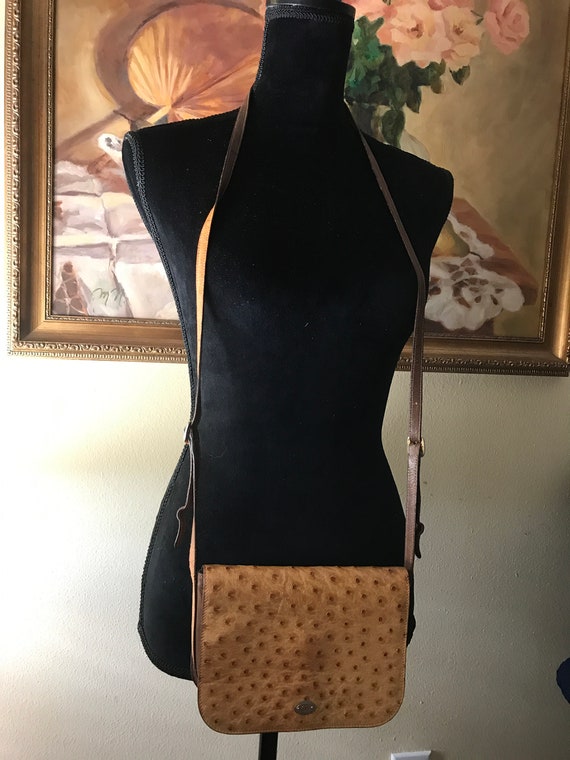 Vintage 1980s Gucci Ostrich Leather Shoulder Bag - image 2