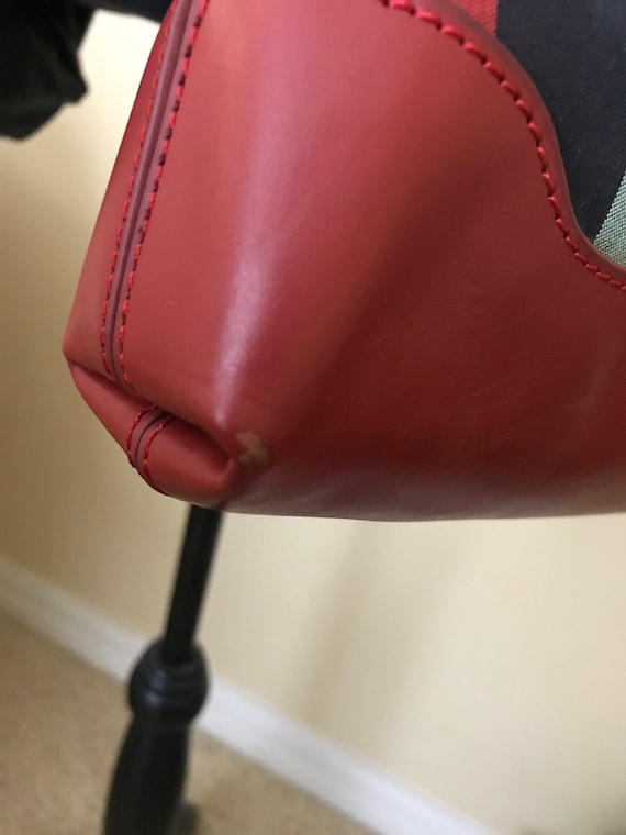 Vintage Fendi leather Red Pequin Cross/ Shoulder … - image 10