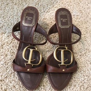 Vintage Christian Dior Brown Sandal-size 35